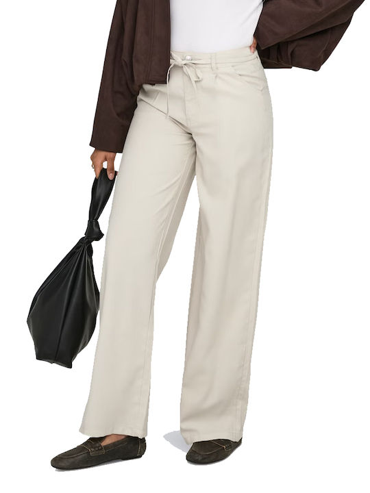Only Weite Damen Stoffhose Beige Only Weite Damen Stoffhose Beige