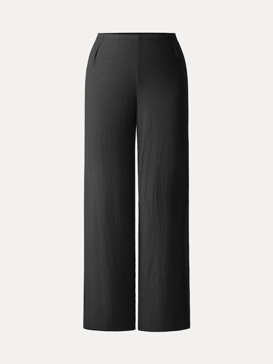 Feel Cute Damen Stoffhose in Loose Passform Schwarz