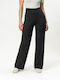 Damen Stoffhose in Loose Passform Schwarz