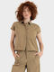 Short Sleeve Women's Shirt Beige