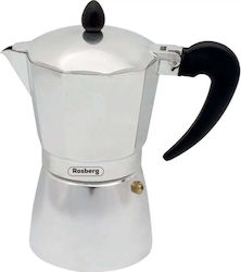 Rosberg Cafetieră Pentru Plită Espresso Inox Argintiu Rosberg Cafetieră Pentru Plită Espresso Inox Argintiu