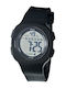 Lasika Digital Men's Watch 40mm Battery with Black Rubber Strap