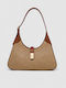 Bondi Rattan Damen Schultertasche Braun