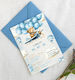 Προσκλητήρια Βάπτισης Αγόρι Σχέδιο Αρκουδάκι Αεροπλάνο Φάκελο Κωδ M-91k-atb