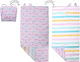 Плажна Кърпа Backpack 71x145см/33x38см Narwhal-starfish Flapjackkids Fjktb571