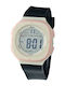 Lasika Digital Herrenuhr 40mm Batteriefunktionalität mit Schwarz Gummi Farbe
