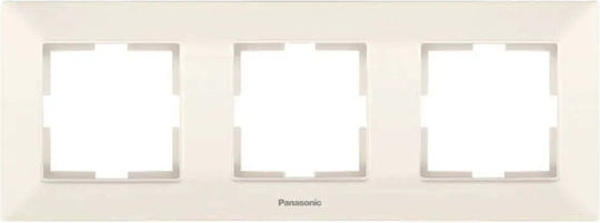 Panasonic Arkedia Slim Triple Horizontal Frame Cream