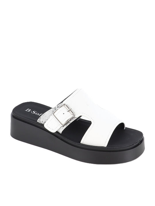 Γυναικεία Σανδάλια Flatforms Λευκά