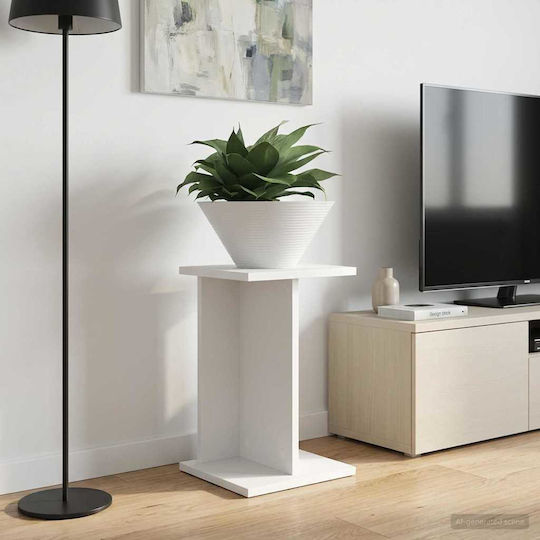 vidaXL Ανθοστήλη Ξύλινη Λευκή 25x25.5x40.5εκ.