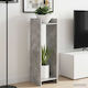 vidaXL Plant Tower Wooden Gray 30x30x100cm