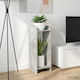 vidaXL Pflanzenturm Holz Grau 30x30x80cm
