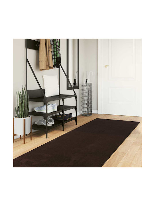 vidaXL Huarte Αντιολισθητικό Χαλί Ορθογώνιο Καφέ 300x80cm