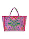Ble Resort Collection Fabric Pink Beach Bag