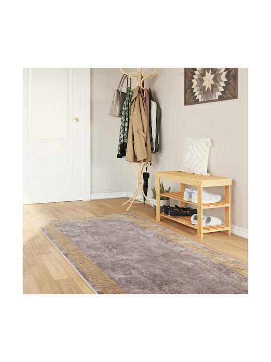 vidaXL Marsa Non-Slip Rectangular Gray Rug 100x350cm
