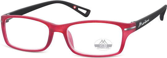 Montana Eyewear Reading Glasses +2.00 in Red Color