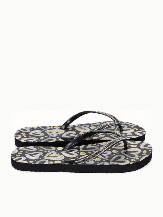 Jomix Flip Flops In Black Colour