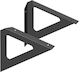 Element-System Eckregal aus Metall in Schwarz Farbe