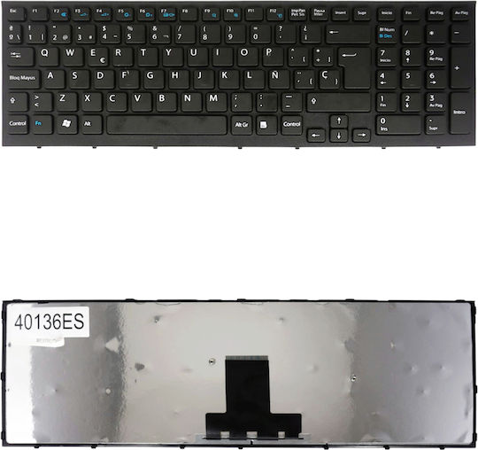 Teclado Español Para Portátil Spanish Laptop Keyboard Sony Vaio Vpc-eb Vpc-eb11 Vpc-eb12 Vpc-eb13 Vpc-eb1 Vpc-eb2 Vpc-eb3 Vpceb Pcg-71212m 148793221 148792821 V111678a Es Black Κωδ.40136es