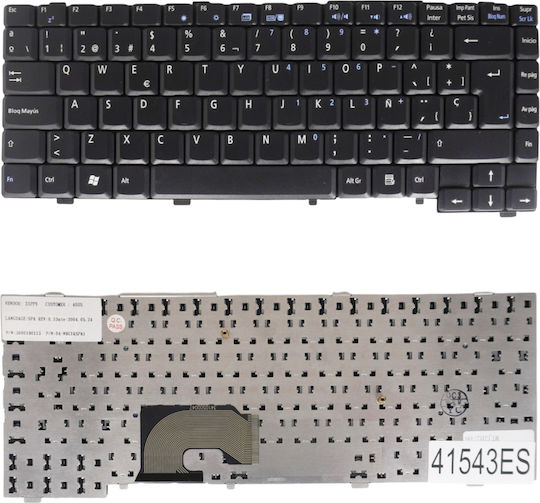 Spanish Laptop Keyboard Asus L4000r L4400r L3400 Z9000 Z90r 3000190113 04-n8g1kspa1 Es Black Code 41543es