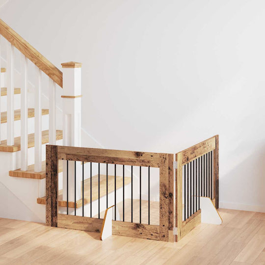 vidaXL Врата За Куче В Кафяв Цвят 100 x 60 x 60 см