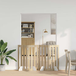 vidaXL Wooden Dog Divider with 4 Panels 201x38x...