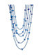 Touch Vergoldete Halskette Mit Blauen Perlen 56216