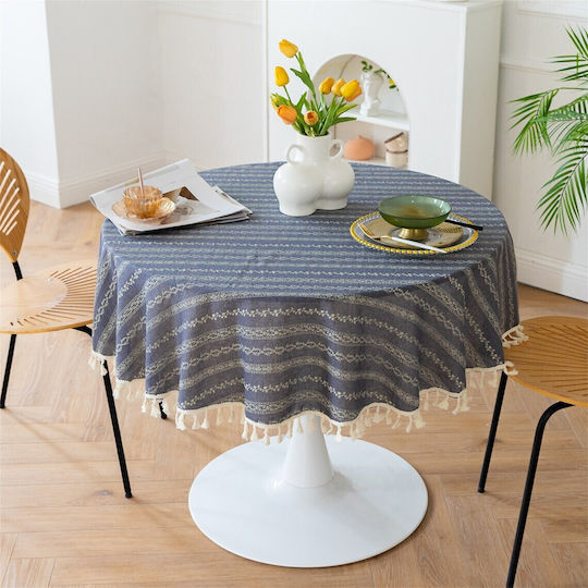 FRIPIA FRIPIA Tischdecke Rotunde Baumwolle Dunkelblau 140cm