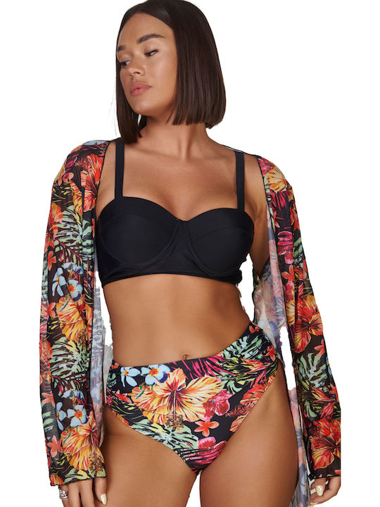 Comfort Set Bikini 3 Τεμαχίων Ψηλόμεσο Floral