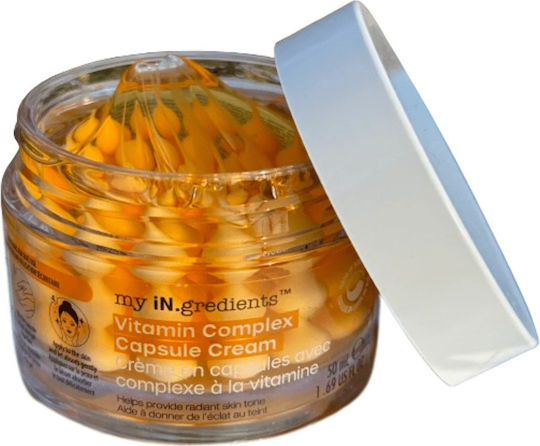 my iN.gredients Vitamin Complex Capsule Face Day Cream for Moisturizing & Brightening with Hyaluronic Acid & Vitamin C 30ml