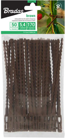 Plant Ties 17cm 50pcs Brown Bradas Tyt54170br/50