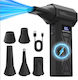 Turbo Wireless Compressed Air Cleaning Gun 130000rpm Led Screen Rechargeable 5 Nozzles 14-2308