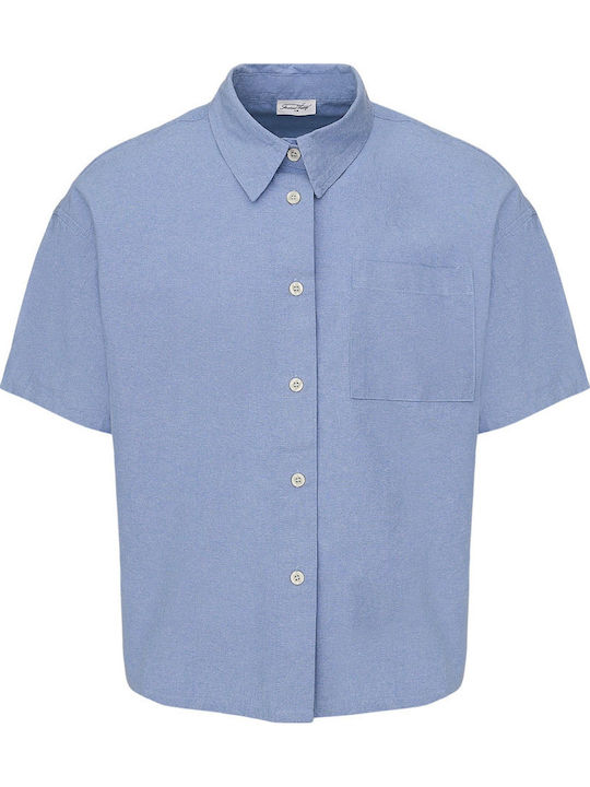 Short Sleeve Women's Shirt Light Blue