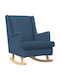 Schaukelnder Sessel Blau 62x80x85cm