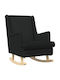 Scaun De Relaxare Legănat Negru 62x80x85cm