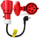Qoltec Industriesteckdose Ev Chargers Cee 16a 5-poliger Stecker 400v Zu 230v Schuko Adapter Max 16a 3.5 Kw