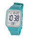 Digital Womens Watch 32mm Battery with Green Rubber Strap