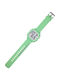 Digital Womens Watch 45mm Battery with Green Rubber Strap