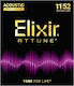 Elixir Набор Струни За Акустична Китара Фосфорен Бронз 11 - 52