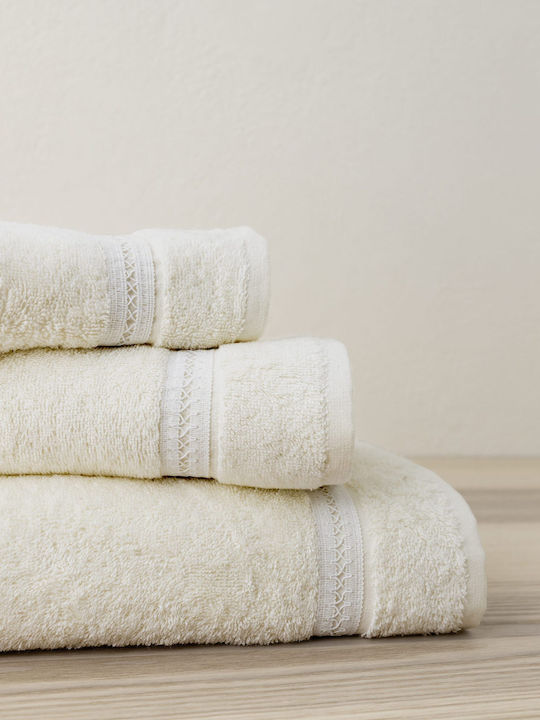 Nima Bath Towels Set 3 pcs Aveline Ecru Weight ...
