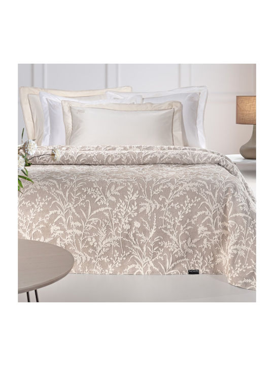 Guy Laroche Bouquet Κουβέρτα Πικέ King Size 260x250εκ. Mocca