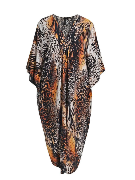 Mat Fashion Γυναικείο Καφτάνι Παραλίας Πολύχρωμο
