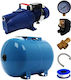 Kit Hidrofor 50 L Jet100l Pompă de Apă 1500 W 55 L Min 45 M Refulare 9 M Aspirație Include Manometru Racord Flexibil 60 Cm Racord 5 Căi Fiting Presostat Cobi Smart