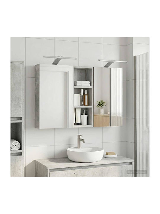 vidaXL Badezimmerspiegel Led mit Regal & Schran...