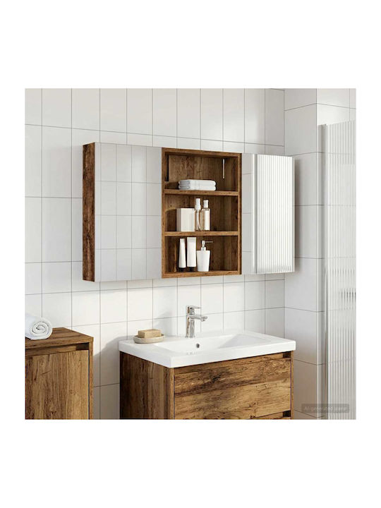 vidaXL Badezimmerspiegel Led mit Regal & Schran...