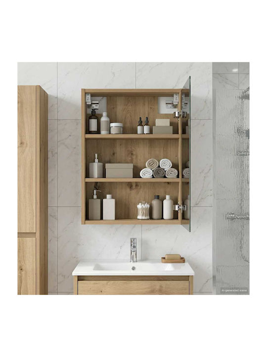 vidaXL Rectangular Bathroom Mirror with Cabinet...