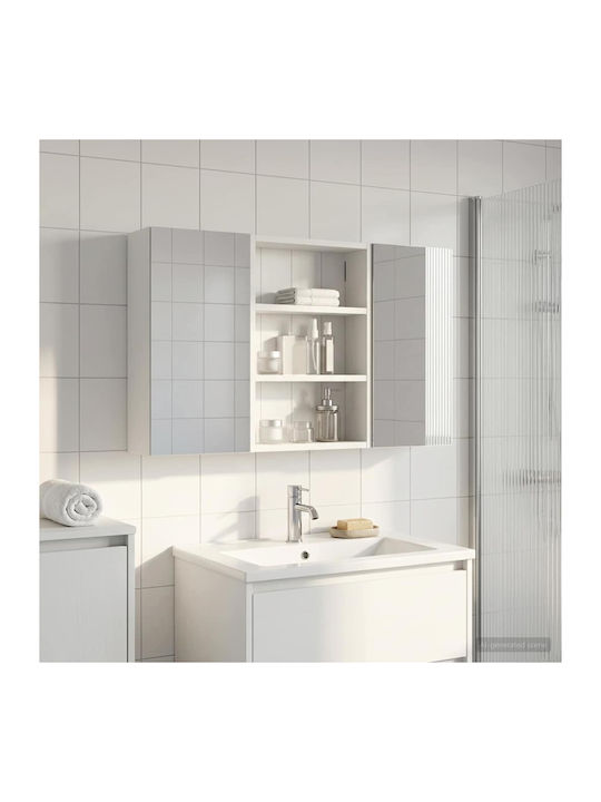 vidaXL Badezimmerspiegel Led mit Regal & Schran...