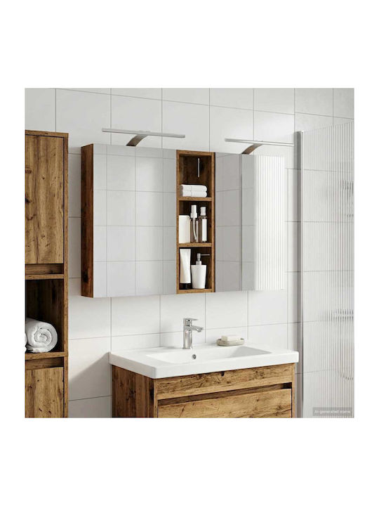 vidaXL Badezimmerspiegel Led mit Regal & Schran...