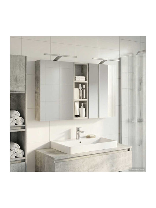 vidaXL Badezimmerspiegel Led mit Regal & Schran...