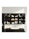 vidaXL Badezimmerspiegel Led mit Regal & Schrank 100x10,5cm Schwarzer