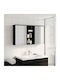 vidaXL Badezimmerspiegel Led mit Regal & Schrank 116x16cm Schwarzer